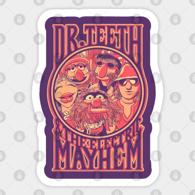 Dr. Teeth Sticker by victorcalahan